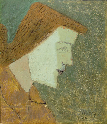 &lt;i&gt;Head of March&lt;/i&gt;, 1954&lt;br /&gt; Oil on board &nbsp;&nbsp;10 1/2 x 8 3/4 inches (26.7 x 22.2 cm) &nbsp;&nbsp;Signed and dated 'Milton Avery 1954' lower right
