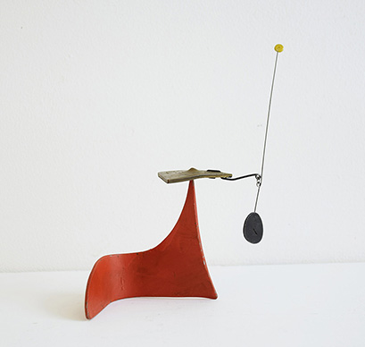 &lt;i&gt;Red Snail&lt;/i&gt;, 1959&lt;/br&gt;Painted sheet metal and steel wire &nbsp; &nbsp; 8 1/4 x 7 1/8 x 5 inches 21 x 18 x 13 cm